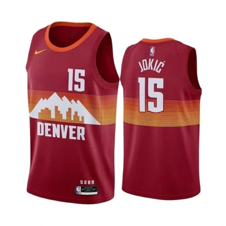 Regata NBA Swingman Denver Nuggets Vermelha 20-21 Jokic #15