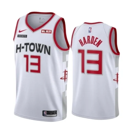 Regata NBA  Swingman Houston Rockets Branca H-TOWN harden #13