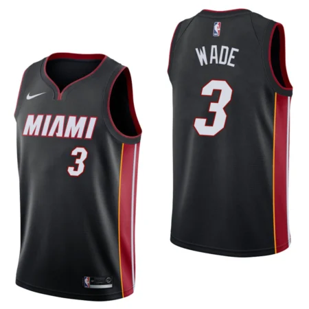 Regata NBA  Swingman Miami Heat Preta Wade #3