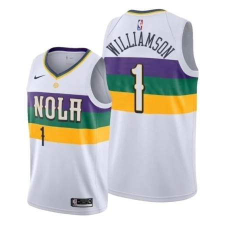 Regata NBA Swingman New Orleans Pelicans Branca Williamson #1