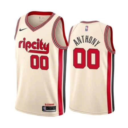 Regata NBA Swingman Portland Trail Blazers Bege 2019-20 Anthony #00