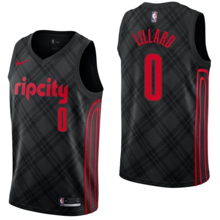 Regata NBA  Swingman Portland Trail Blazers Preta Ripcity Lillard #0