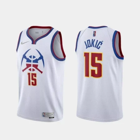 Regata NBA Swingman Denver Nuggets 20-21 Branca Jokic #15