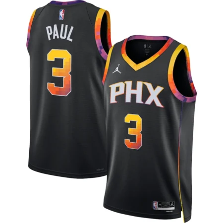 Regata NBA Swingman Jordan Phoenix Suns Preta 22-23 Paul #3