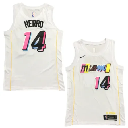 Regata NBA Swingman Miami Heat Branca Fastbreak 22-23 Herro #14