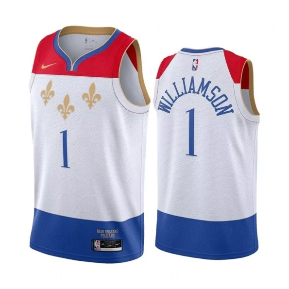 Regata NBA Swingman Pelicans 20-21 Branca Williamson #1