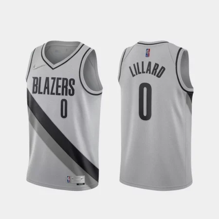 Regata NBA Swingman Portland Trail Blazers 20-21 Cinza Lillard #0