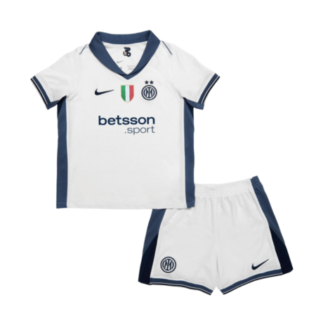 Kit Infantil Inter de Milão Branco Away II 2024/25 Unissex