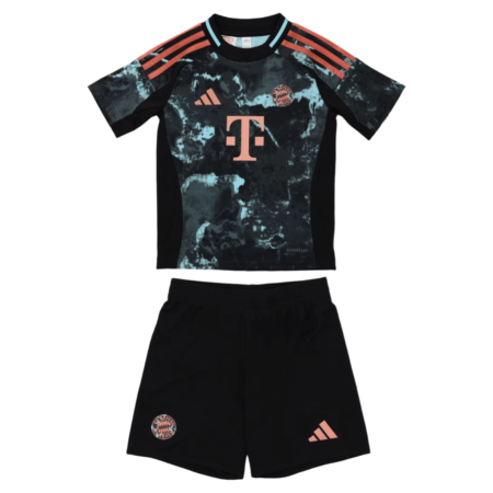 Kit Infantil Bayern de Munique Third Preta III 2024/25 Unissex