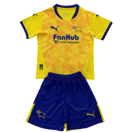 Kit Infantil Derby County Amarela III Third 2024/25 Unissex