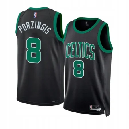 Regata NBA Statement Swingman Boston Celtics Preta Porzingis #8