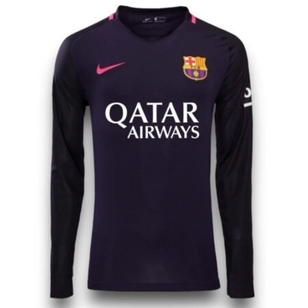 Camisa Barcelona Roxo Away 2016/17 Manga Longa