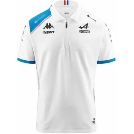 Camisa Polo Alpine Team F1 Branca 2023/24 Masculina