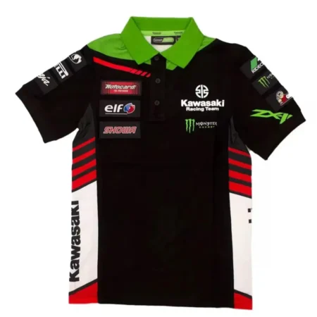 Camisa Polo Moto GP Kawasaki Racing Preta 2023/24 Masculina