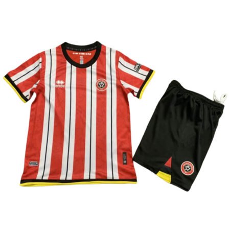 Kit Infantil Titular Sheffield United Vermelha 2024/25 Unissex