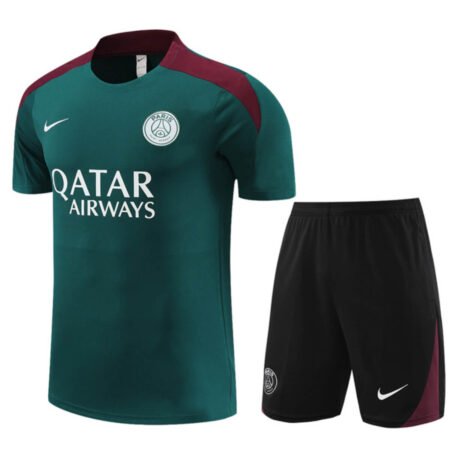 Conjunto PSG Treino Camisa e Short Verde 2024/25