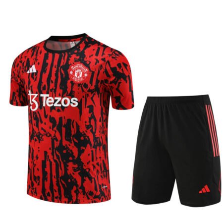 Conjunto Manchester United Treino Camisa e Short Vermelho 2023/24