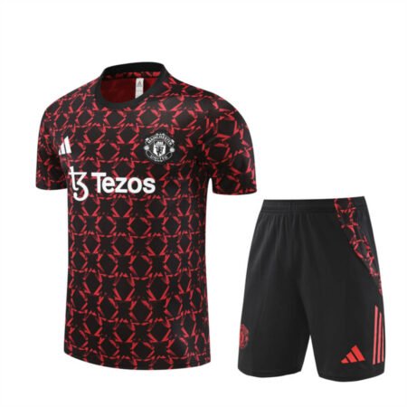 Conjunto Manchester United Treino Camisa e Short Vermelho 2024/25