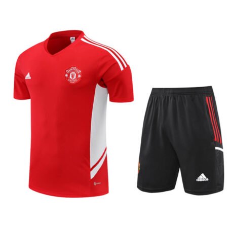 Conjunto Manchester United Treino Camisa e Short Vermelho 2022/23