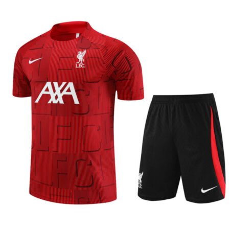 Conjunto Liverpool Treino Camisa e Short Vermelho/Preto 2023/24